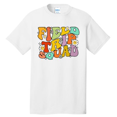 Field Trip Squad Hippie Kids Retro Groovy Field Day Teachers Tall T-Shirt