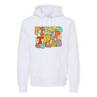 Field Trip Squad Hippie Kids Retro Groovy Field Day Teachers Premium Hoodie