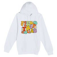 Field Trip Squad Hippie Kids Retro Groovy Field Day Teachers Premium Pullover Hoodie