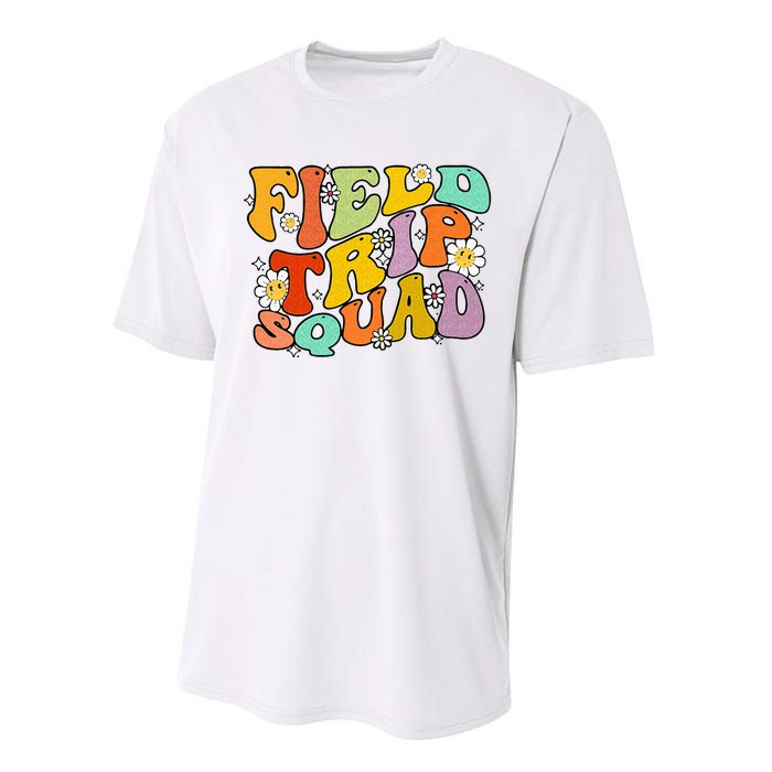 Field Trip Squad Hippie Kids Retro Groovy Field Day Teachers Performance Sprint T-Shirt