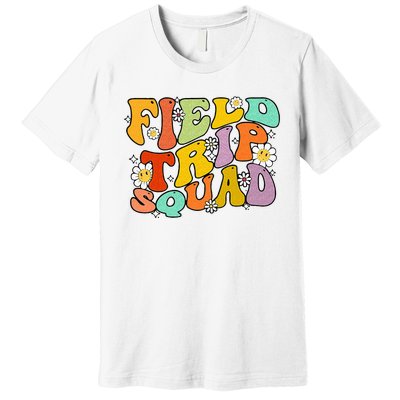 Field Trip Squad Hippie Kids Retro Groovy Field Day Teachers Premium T-Shirt