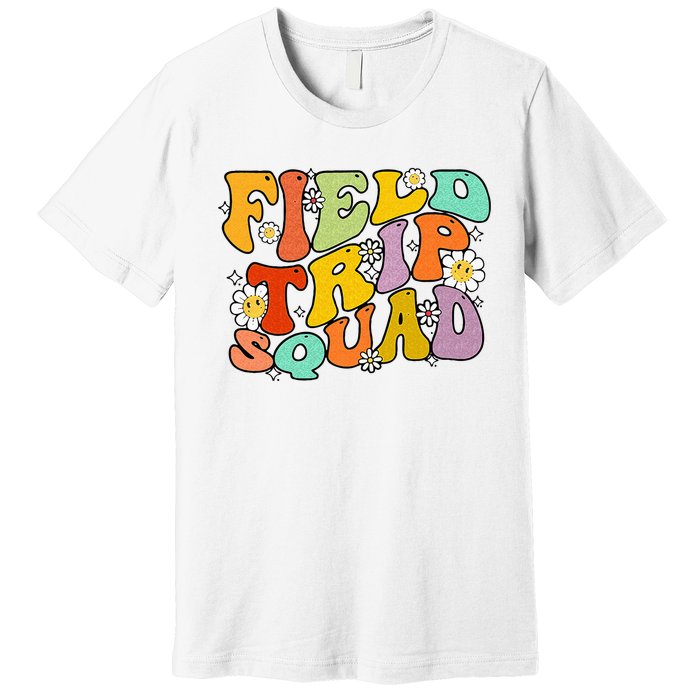 Field Trip Squad Hippie Kids Retro Groovy Field Day Teachers Premium T-Shirt