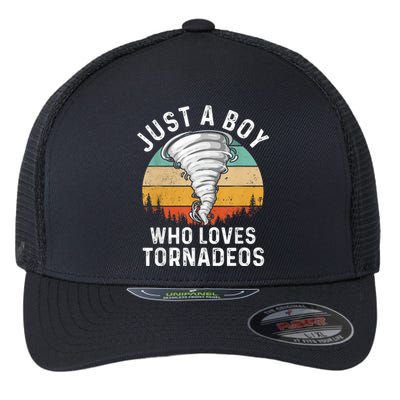 Funny Tornado Storm Chasing Twister Hurricane Boys Flexfit Unipanel Trucker Cap