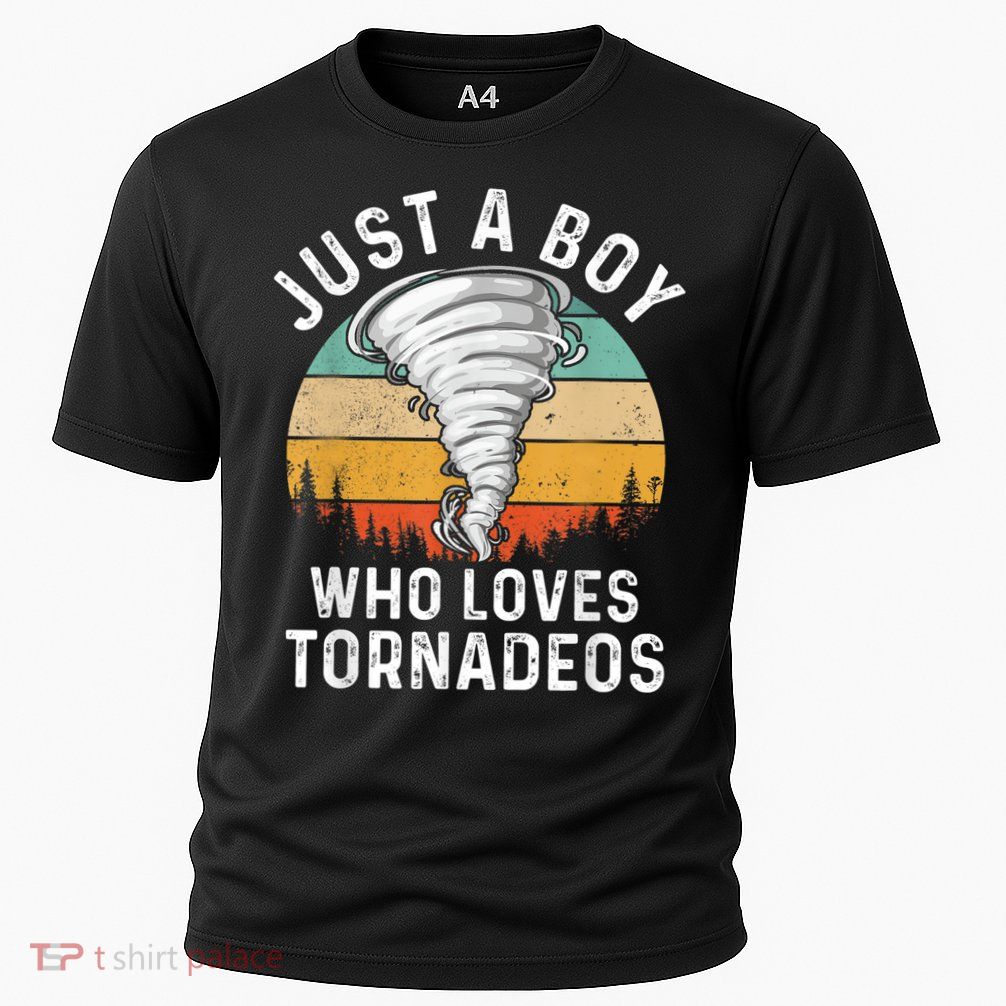 Funny Tornado Storm Chasing Twister Hurricane Boys Performance Shirt