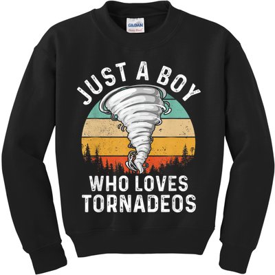 Funny Tornado Storm Chasing Twister Hurricane Boys Kids Sweatshirt