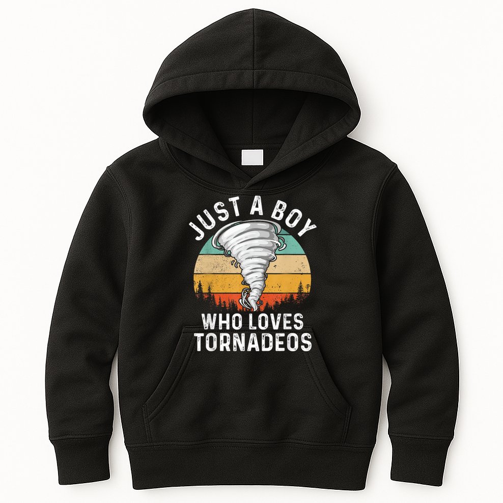 Funny Tornado Storm Chasing Twister Hurricane Boys Kids Hoodie