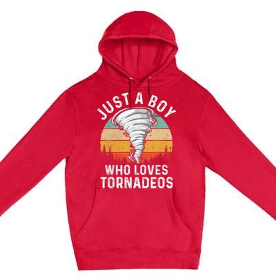 Funny Tornado Storm Chasing Twister Hurricane Boys Premium Pullover Hoodie