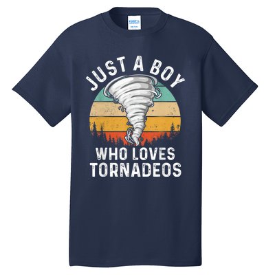 Funny Tornado Storm Chasing Twister Hurricane Boys Tall T-Shirt