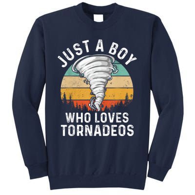 Funny Tornado Storm Chasing Twister Hurricane Boys Tall Sweatshirt