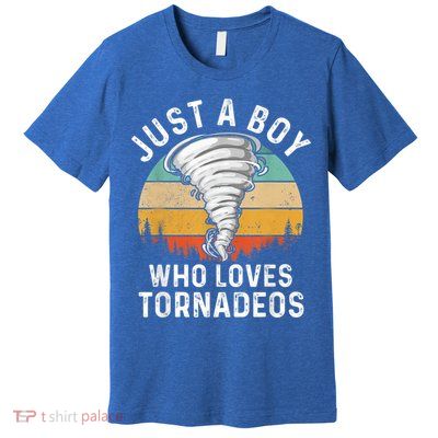 Funny Tornado Storm Chasing Twister Hurricane Boys Premium T-Shirt