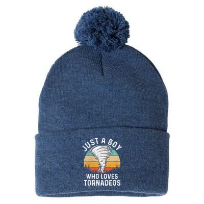 Funny Tornado Storm Chasing Twister Hurricane Boys Pom Pom 12in Knit Beanie