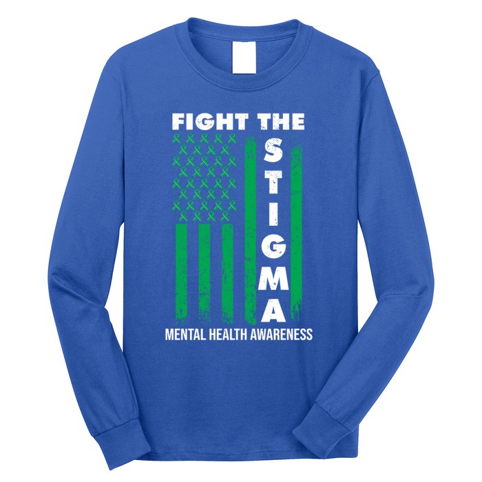 Fight The Stigma Tal Health Awareness Gift Long Sleeve Shirt