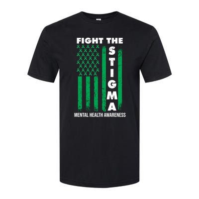 Fight The Stigma Tal Health Awareness Gift Softstyle CVC T-Shirt