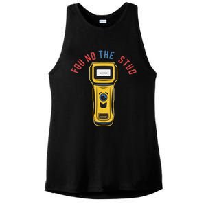 Found The Stud Funny For Women Electritian Plumber Ladies PosiCharge Tri-Blend Wicking Tank