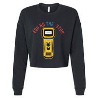 Found The Stud Funny For Women Electritian Plumber Cropped Pullover Crew