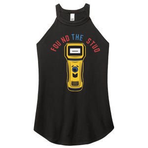 Found The Stud Funny For Women Electritian Plumber Women's Perfect Tri Rocker Tank