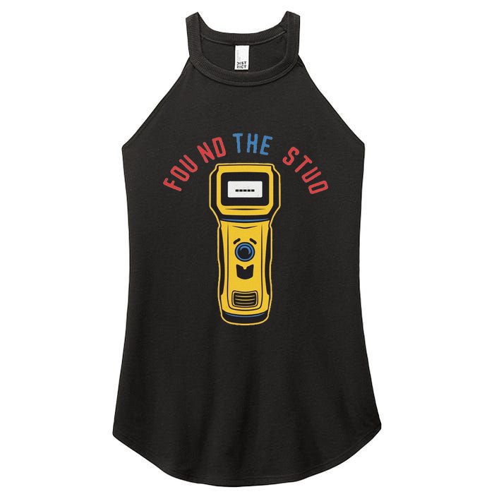 Found The Stud Funny For Women Electritian Plumber Women's Perfect Tri Rocker Tank