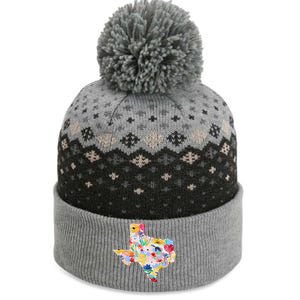 Flower Texas State Floral Design The Baniff Cuffed Pom Beanie