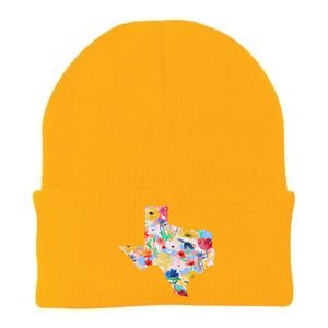 Flower Texas State Floral Design Knit Cap Winter Beanie