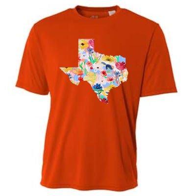 Flower Texas State Floral Design Cooling Performance Crew T-Shirt