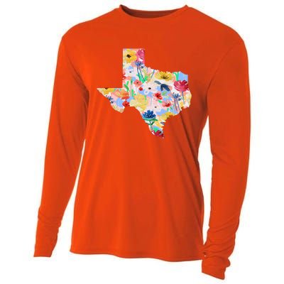 Flower Texas State Floral Design Cooling Performance Long Sleeve Crew