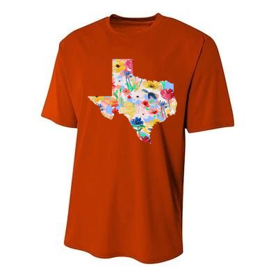 Flower Texas State Floral Design Performance Sprint T-Shirt