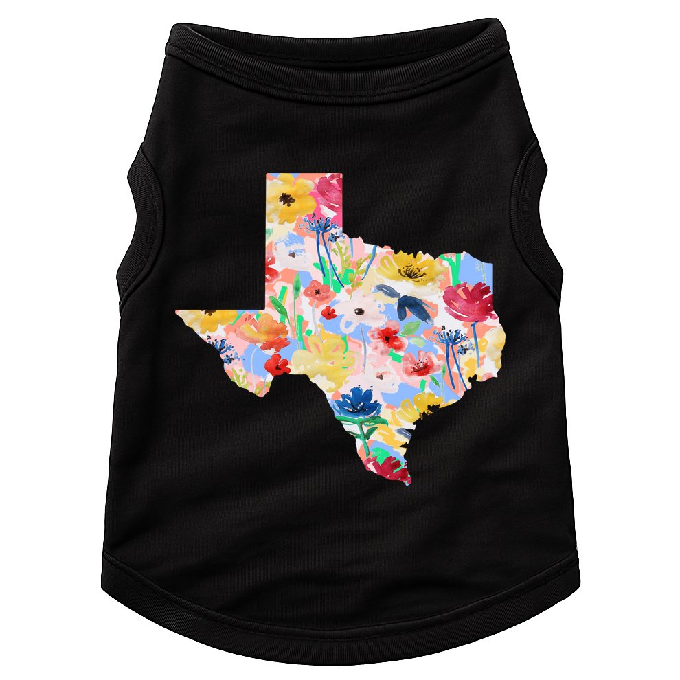 Flower Texas State Floral Design Doggie Tank