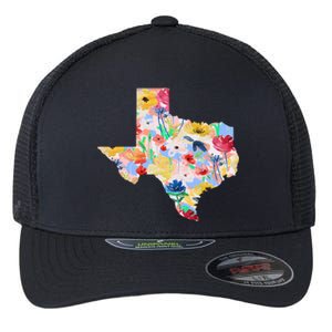 Flower Texas State Floral Design Flexfit Unipanel Trucker Cap