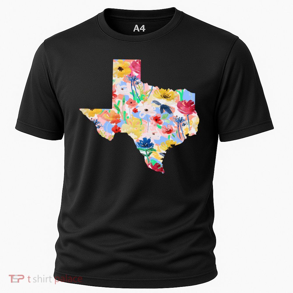 Flower Texas State Floral Design Cooling Performance Crew T-Shirt