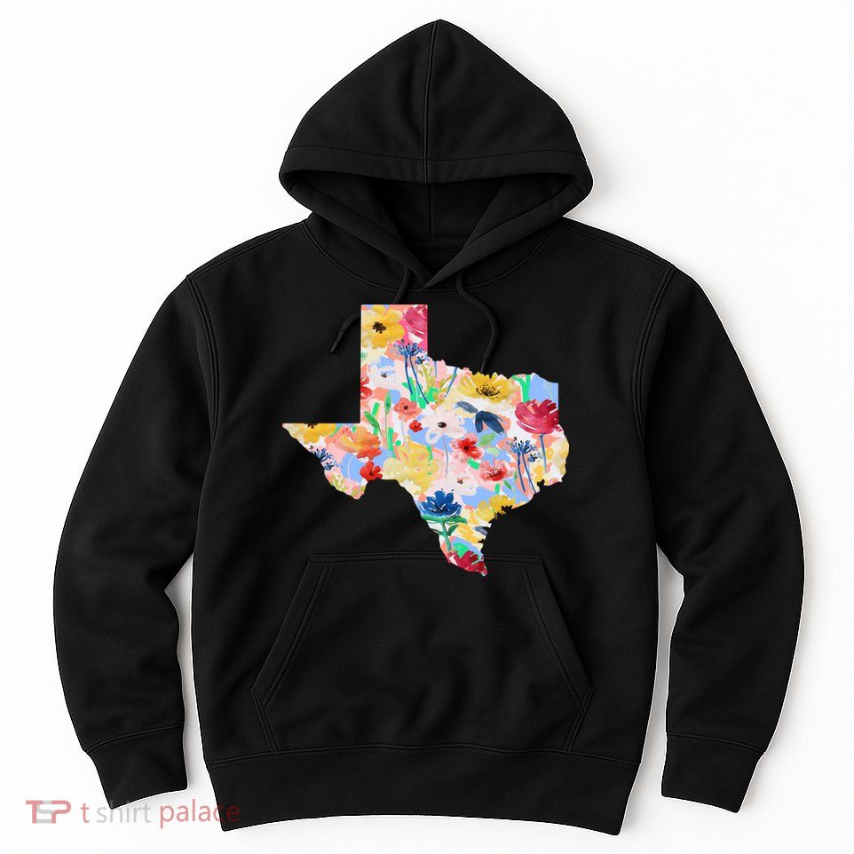 Flower Texas State Floral Design Hoodie
