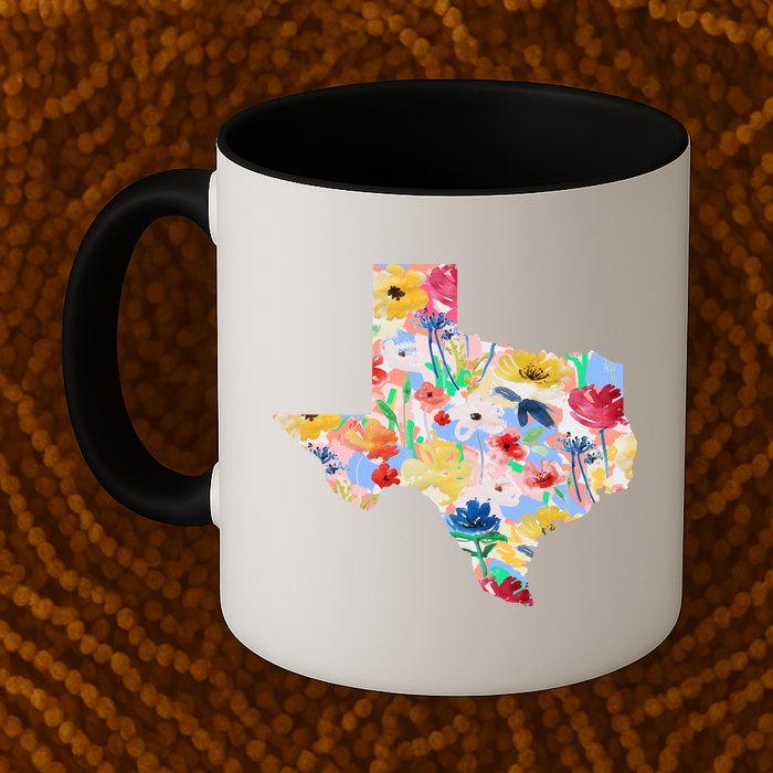 Flower Texas State Floral Design Mug