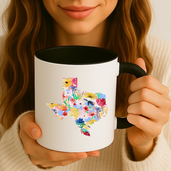 Flower Texas State Floral Design Mug