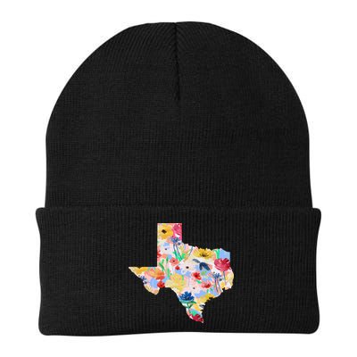 Flower Texas State Floral Design Knit Cap Winter Beanie