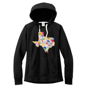 Flower Texas State Floral Design Women's Fleece Hoodie