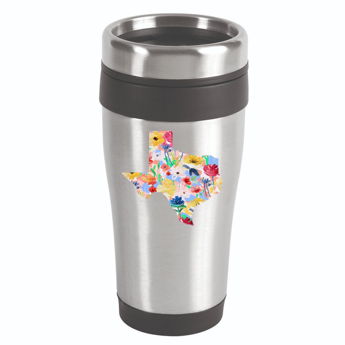 Flower Texas State Floral Design 16oz Travel Tumbler