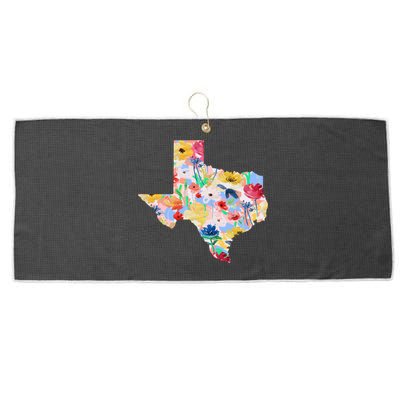 Flower Texas State Floral Design Large Microfiber Waffle Golf Towel