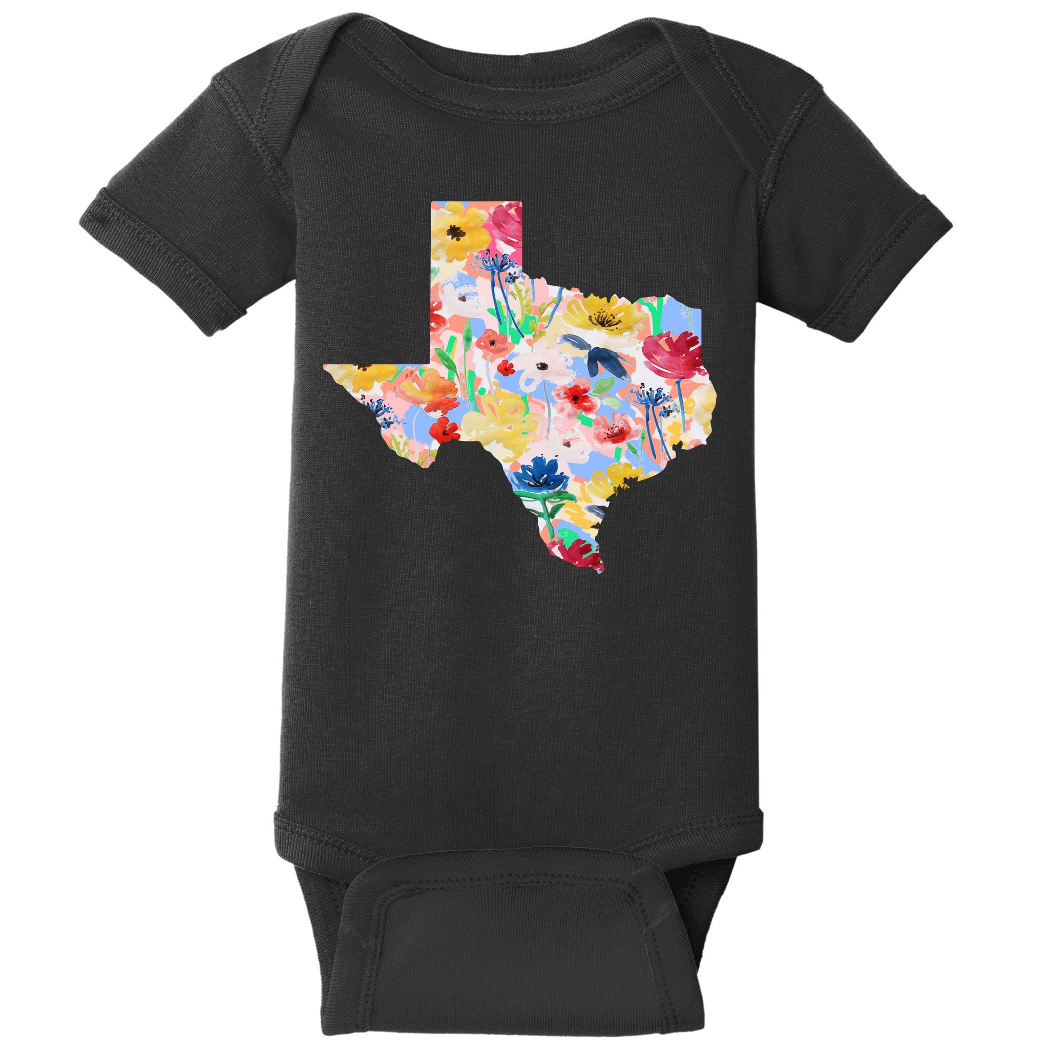 Flower Texas State Floral Design Baby Bodysuit