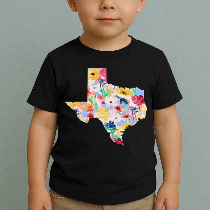 Flower Texas State Floral Design Toddler T-Shirt