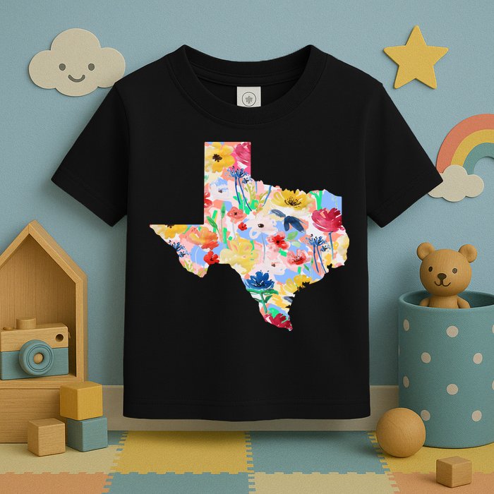 Flower Texas State Floral Design Toddler T-Shirt