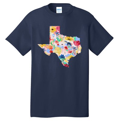 Flower Texas State Floral Design Tall T-Shirt