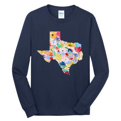 Flower Texas State Floral Design Tall Long Sleeve T-Shirt