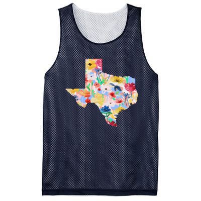 Flower Texas State Floral Design Mesh Reversible Basketball Jersey Tank