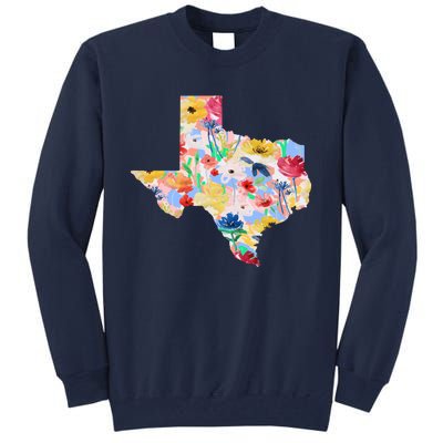 Flower Texas State Floral Design Tall Sweatshirt