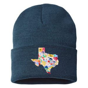 Flower Texas State Floral Design Sustainable Knit Beanie