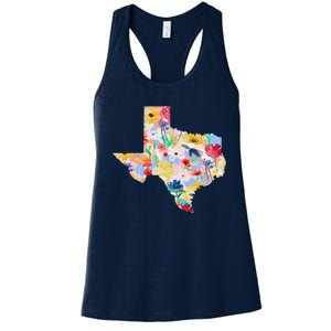 Flower Texas State Floral Design Women's Racerback Tank