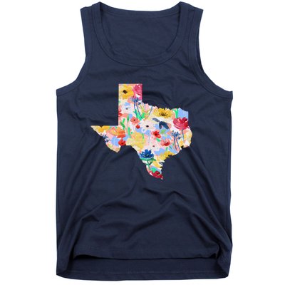 Flower Texas State Floral Design Tank Top