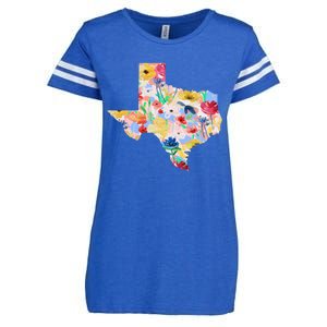 Flower Texas State Floral Design Enza Ladies Jersey Football T-Shirt