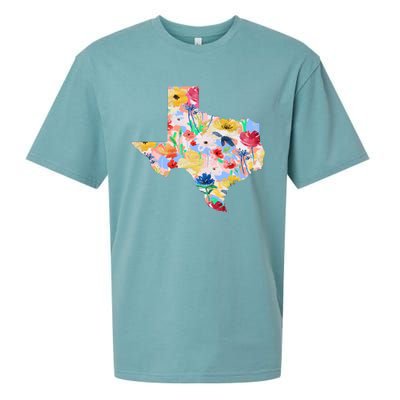 Flower Texas State Floral Design Sueded Cloud Jersey T-Shirt