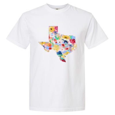 Flower Texas State Floral Design Garment-Dyed Heavyweight T-Shirt