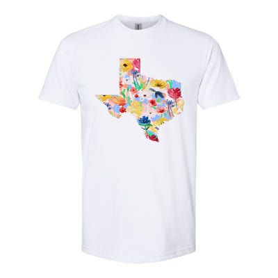 Flower Texas State Floral Design Softstyle® CVC T-Shirt